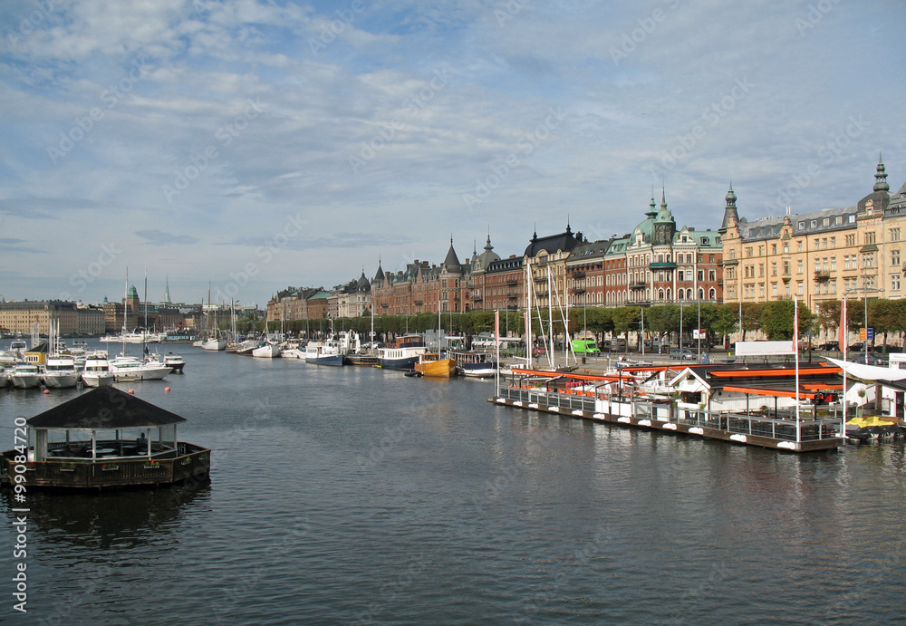 Stockholm, les quais et le port de la capitale suédoise