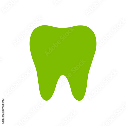 tooth icon, green icon. eps 10 .