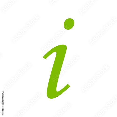 Information sign. Vector icon. green icon