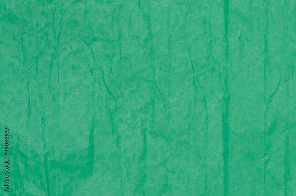 green creased tissue paper background