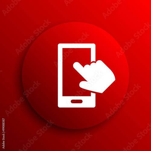 Smartphone with hand icon