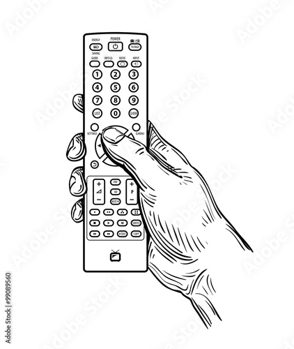 vector remote control in hand