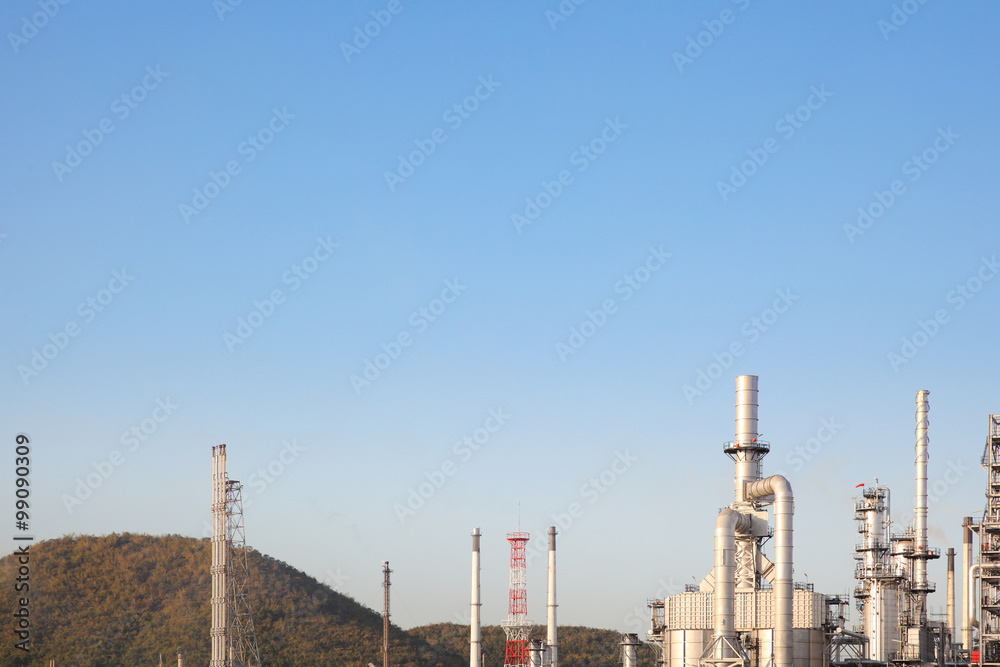 Oil refinery industry for factory background