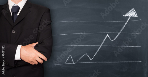 Fényképezés Chart on blackboard