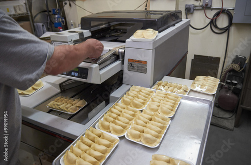 Packaging of dumplings production