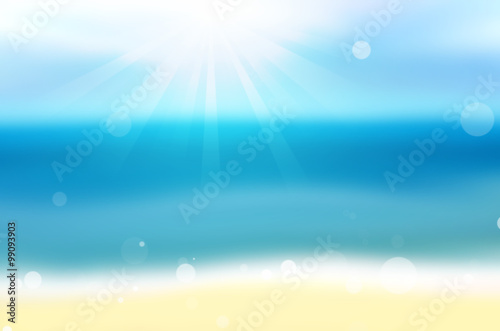 Fototapeta Naklejka Na Ścianę i Meble -  Blur tropical beach abstract background.