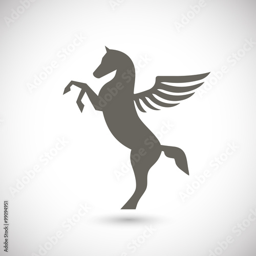 Fotografi Pegasus mythical winged horse icon