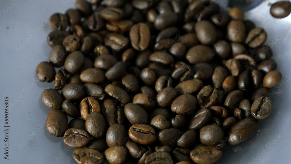 Process of grinding coffee in a coffee machine Process of grinding coffee in a coffee machine