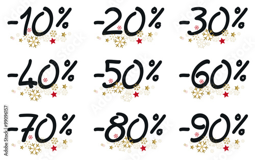 SOLDES POURCENTAGE SCRIPT NOIR