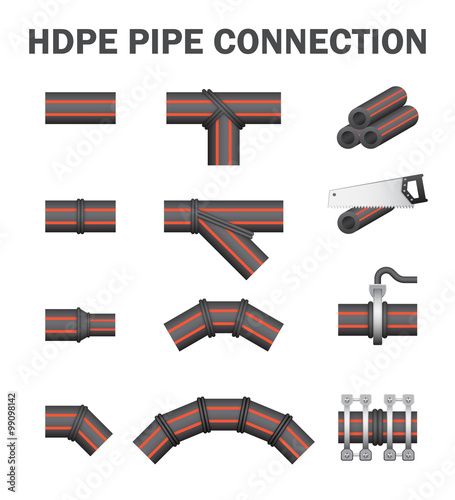 HDPE pipe connect photo