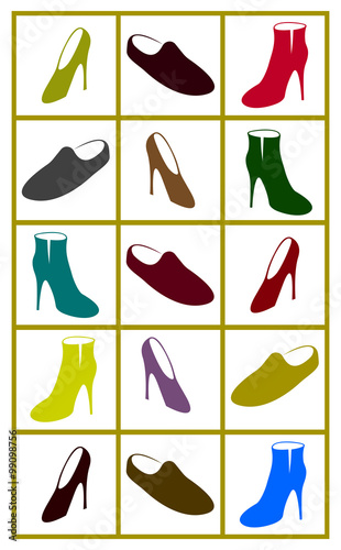 vector set shoes