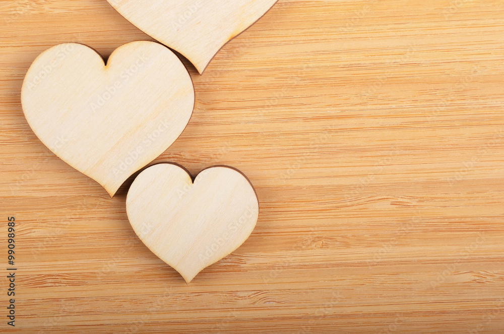Heart on wooden background Heart on wooden background