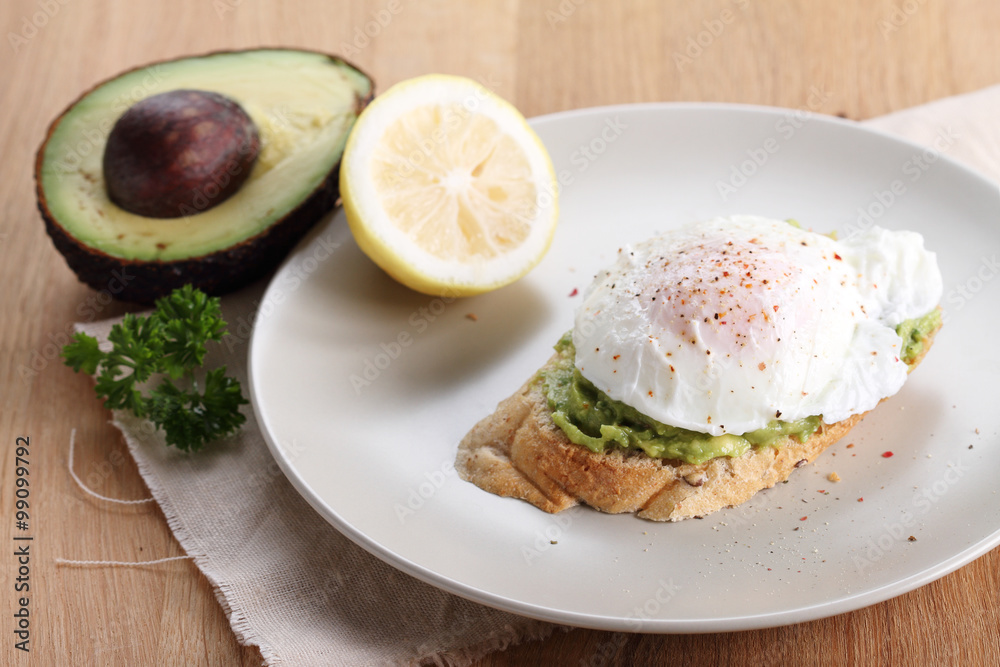 poached eggs with avocado salad poached eggs with avocado salad