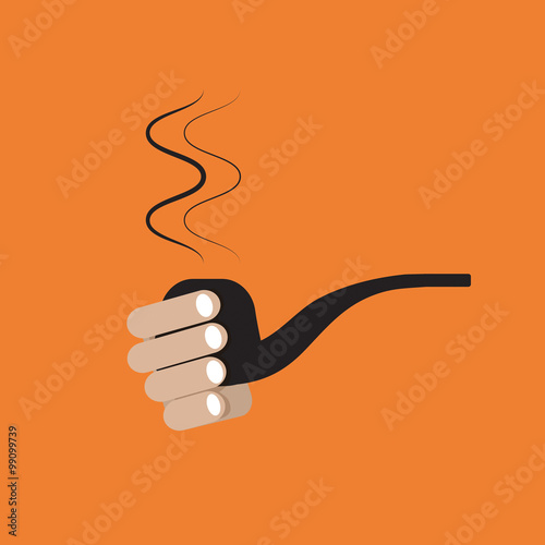 Smoking Pipe Vector Illustration.