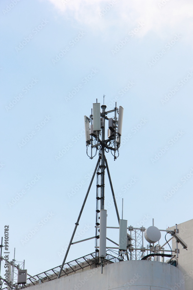 Mobile Phone Transceiver on a Roof , Base Transceiver Station Mobile Phone Transceiver on a Roof , Base Transceiver Station