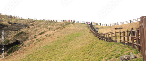 Walkway for sightseeing on the island of Jeju South Korea