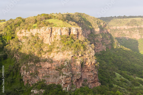 Wilderness Landscape valley rocky cliffs gorge hiking exploring landscape of nature.