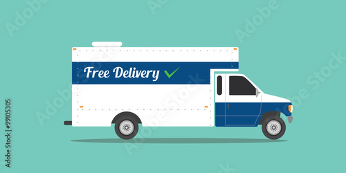 free delivery truck shipping transport ecommerce goods