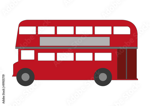 Stylized London double-deck bus