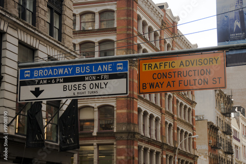 Road signs in Manhattan - New York