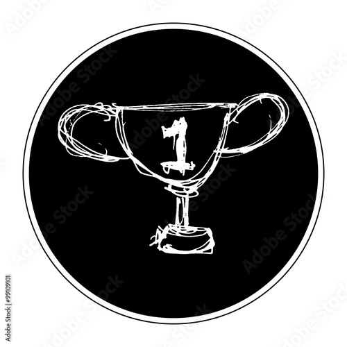 sketch drawing of a trophy