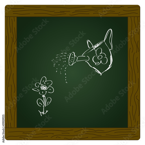 Simple doodle of a watering can