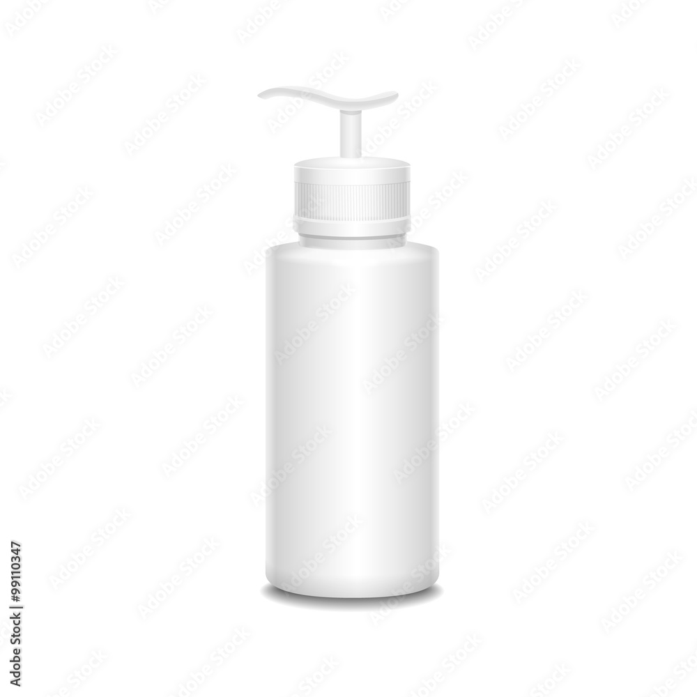 Plastic bottle with a spray vector illustration isolated on white background Plastic bottle with a spray vector illustration isolated on white background