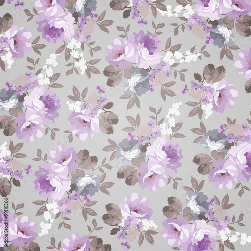 Beautiful  Seamless  Vintage floral pattern © lovelava