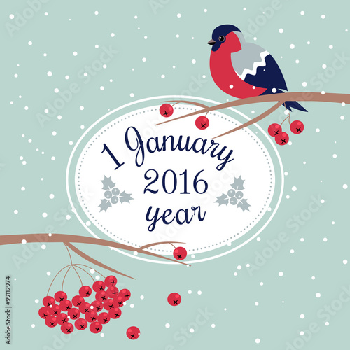 First january.Vector illustration. photo