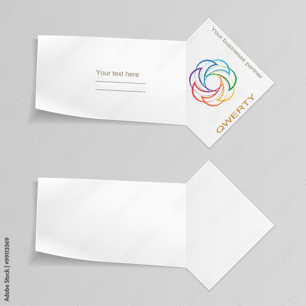 Fototapeta premium Paper banners with logo. Labels for your text. Ribbon, arrow view. Stationery. Vector isolated