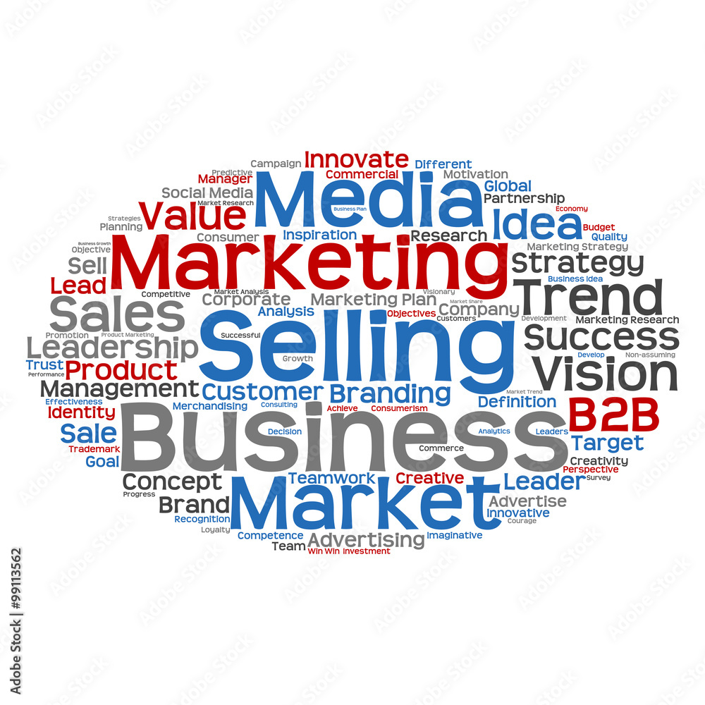 Fototapeta premium Conceptual business marketing word cloud