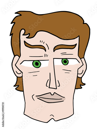cartoon man face