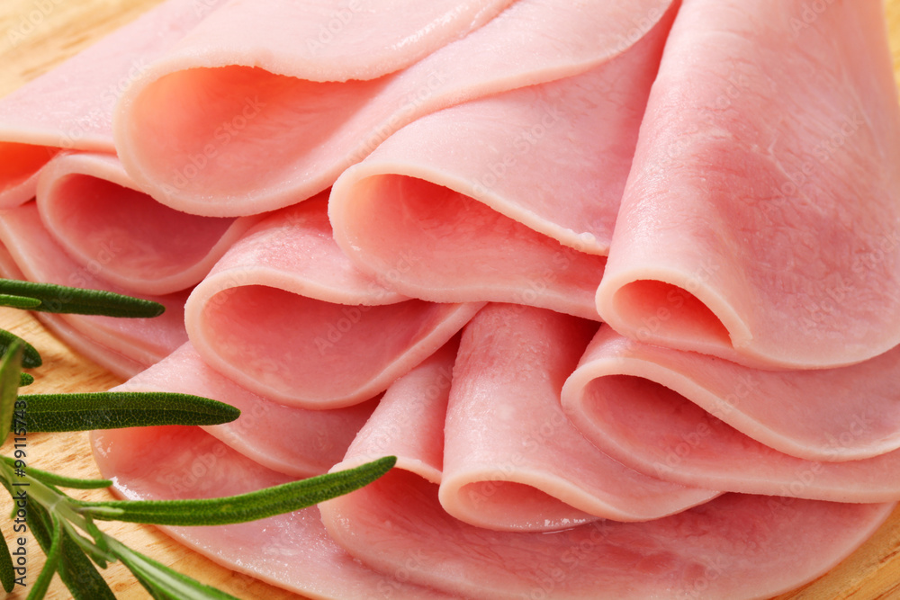 Thin slices of ham Thin slices of ham