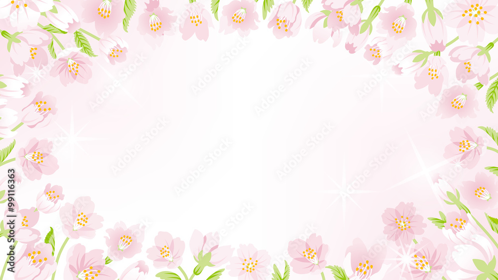 Cherry Blossom frame - round