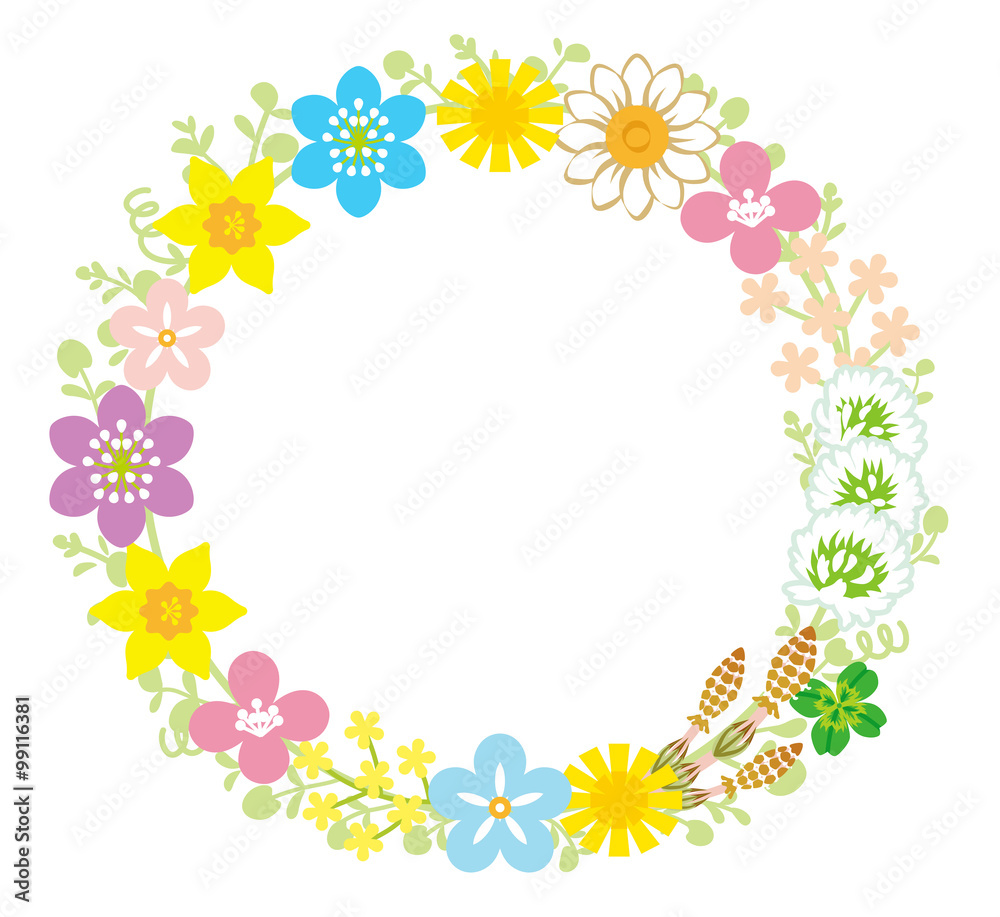 Spring Flower Wreath Spring Flower Wreath