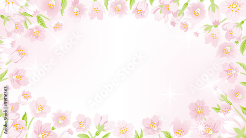 Cherry Blossom frame - round