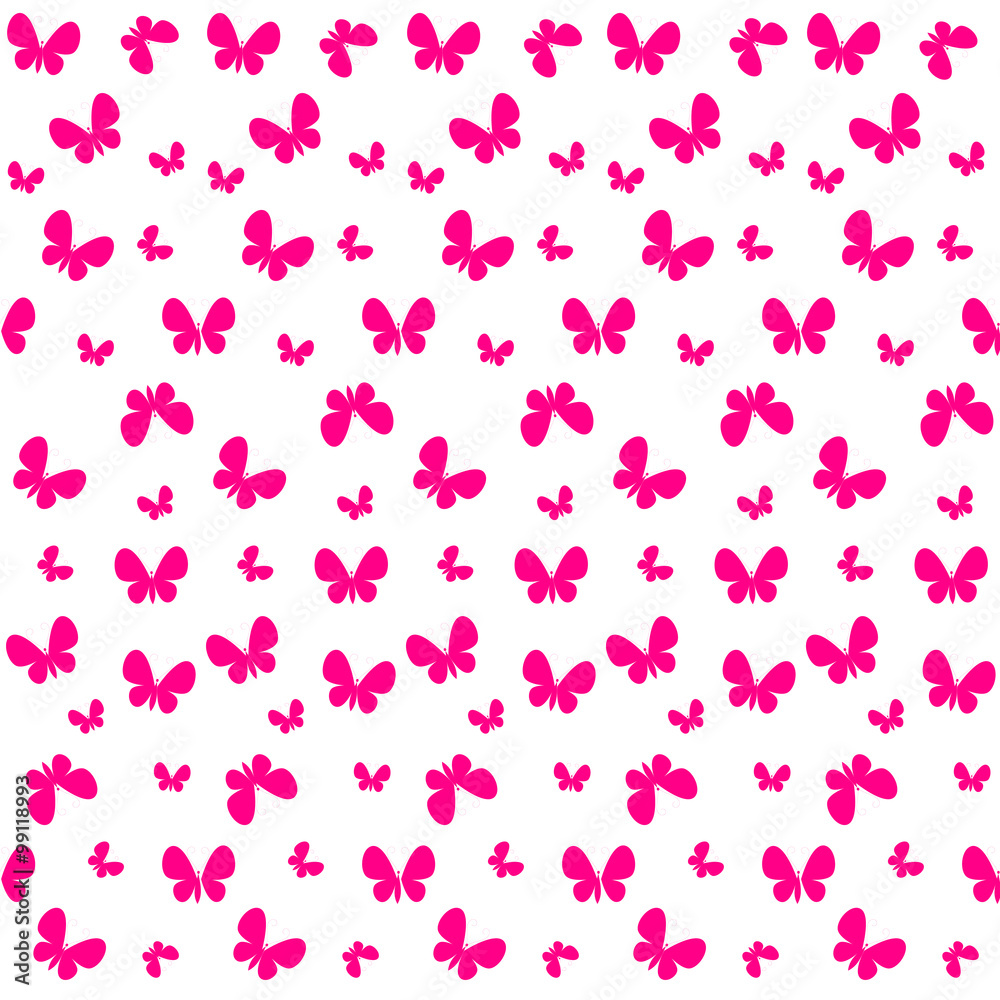 Cute seamless pattern with butterflies