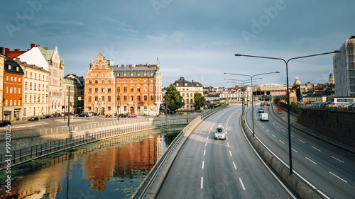 Embankment In Stockholm At Summer Day, Sweden