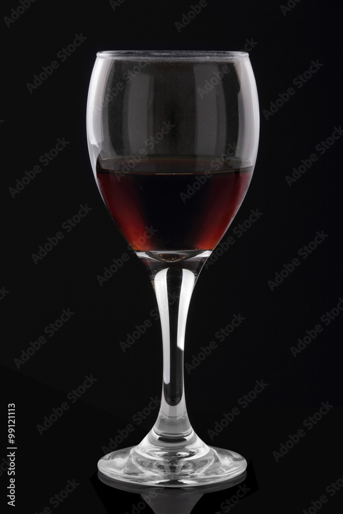 Red wine on black