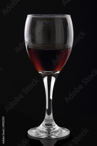 Red wine on black