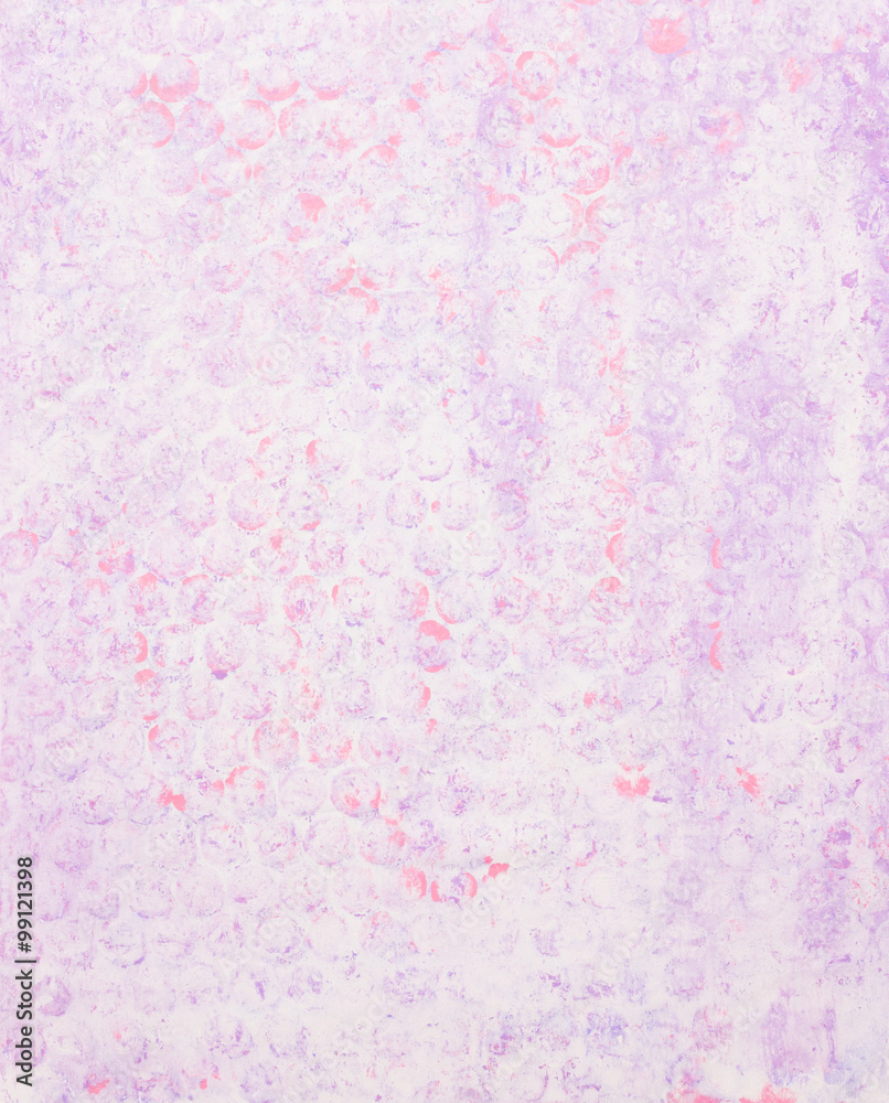 Acrylic monoprint - pink and violet dots on white background Acrylic monoprint - pink and violet dots on white background