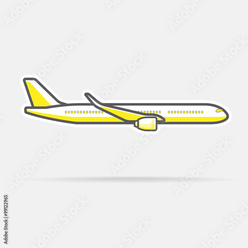 Plane, transportation vehicles, Flat style vector illustration