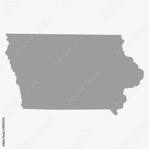 Map at Iowa State in gray on a white background
