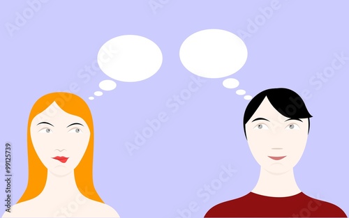 woman and man