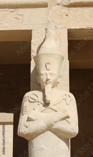 STATUE IN EGYPTIAN TEMPLE