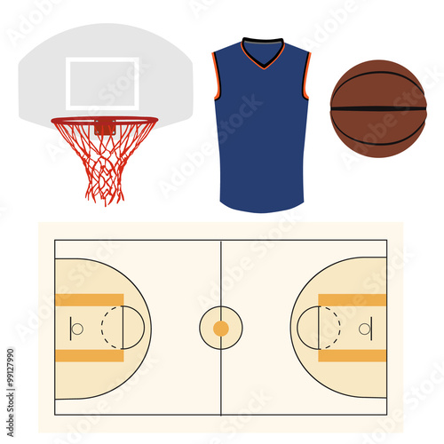 Basketball vector icon set