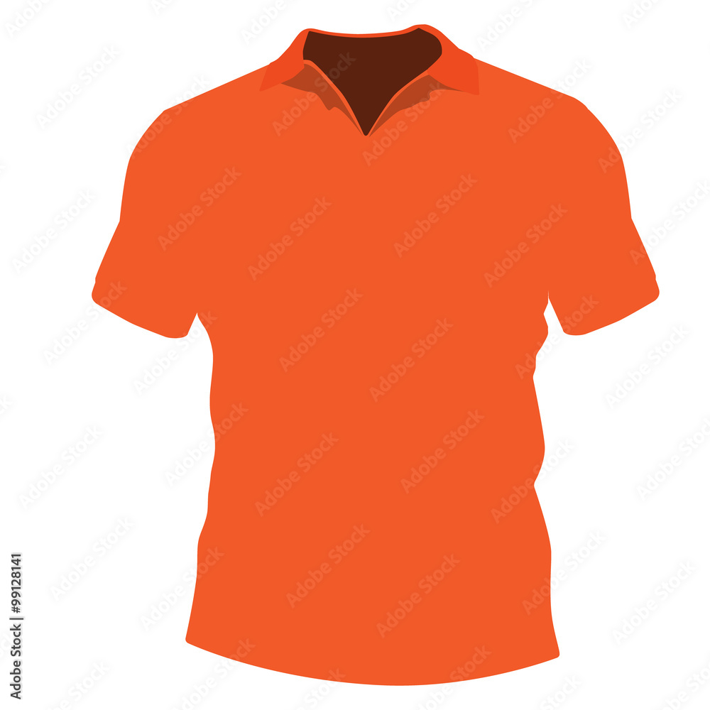 Orange t-shirt Stock Vector | Adobe Stock