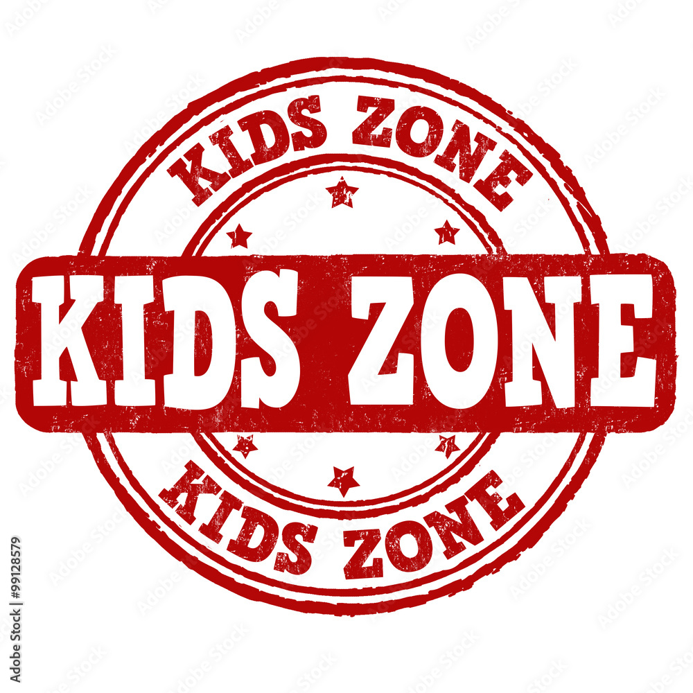 Kids zone stamp