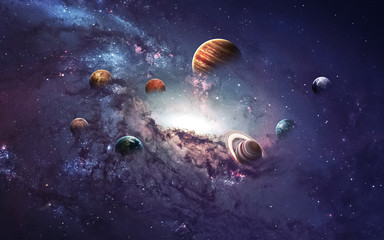 High resolution images presents creating planets of the solar system. This image elements furnished by NASA