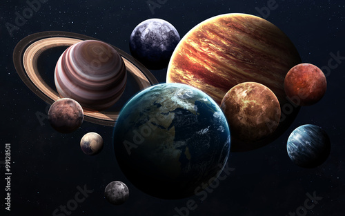 Fototapeta Naklejka Na Ścianę i Meble -  High resolution images presents planets of the solar system. This image elements furnished by NASA